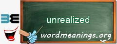 WordMeaning blackboard for unrealized